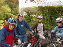 Ryan, Zac, Hallam and Ash at Lydia Bridge, Aish