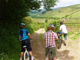 Ash, Ryan and Zac at the top of the Pridhamsleigh track