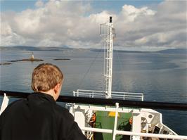 Callum enjoys the view from the Mallaig to Armadale ferry