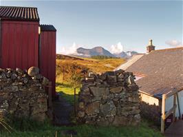 Raasay Youth Hostel annexe, on the left, and main building on the right