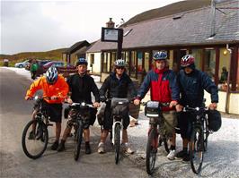 The group outside the Altnacealgach Inn after a very tasty lunch