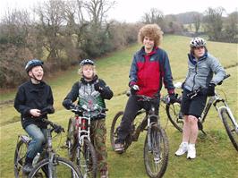 Callum, Matt, Ryan and Ashley near Woodencliff Wood