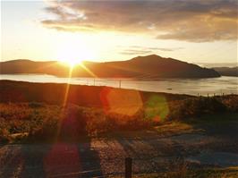 The most amazing sunset over the Isle of Skye, seen from Raasay Youth Hostel