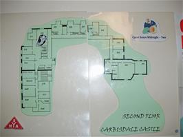 Plan view of the second floor of Carbisdale Castle Youth Hostel