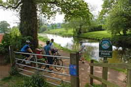 Ash, Zac, Tao and Brodie at the start of the Grand Western Canal cycle path near Tiverton