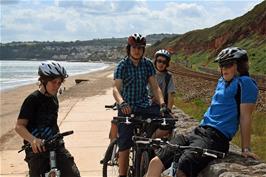 Callum, Zac, Jack and Ash on the coast path near Dawlish