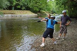 Stone-skimming on Staverton Island