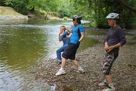 Connor, Ash and Callum on Staverton Island