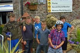 Jerry, Callum F, Brodie, Connor, Callum O'B and Ash at Fermpy's Garden Centre