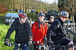 Zac, Jerry, Callum and Ash at the Cider Press Centre, Dartington