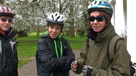 Callum, Callum and Jack open Ash's video tour of Stratford-Upon-Avon Youth Hostel