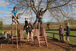 Lawrence, Ash, Callum O'B, Callum F, Zac, Jerry and Jack at Holne Play Park