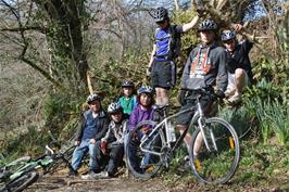 John, Callum O'B, George, Will, Ash, Callum F and Jerry near Staverton Park