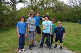 Will, Jack, Ash, Lawrence, George and John at Holne Park