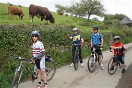 Will, Callum, Ash and John near Baddaford Farm