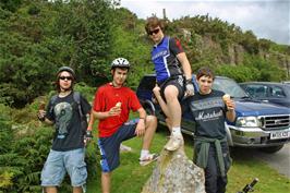 Jack, Jerry, Ash and Callum at Shipley Bridge