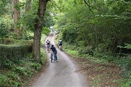 A particularly unpleasant hill on the lane to Lustleigh Cleave