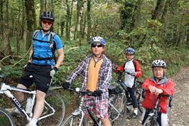 Ash, Will, George and John in Hembury Woods