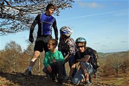 Jack, Will, George and Ash on Hembury Fort - new photo for 2024