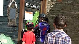 The cafe says welcome at Willsbridge Mill near Bitton station, but in fact it is closed