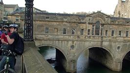 Pulteney Bridge, Bath, 17.1 miles into the ride