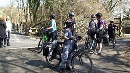 Joining the Two Tunnels cycle path at Midford, 9.0 miles into the ride.  The section on the left towards Bath was only opened two days ago