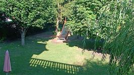 View to the garden from our room at Avenches Youth Hostel