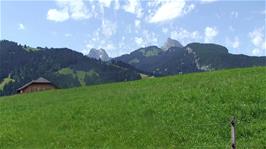 Fabulous Swiss scenery at Grubenstrasse, Gstaad, as we continue along Route 9