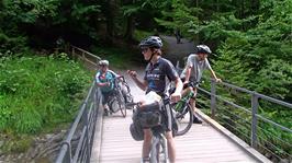 Route 9 crosses over the Giessbach Falls, 14.7 miles into the ride