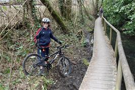 Jacob Cacchione in the mire near Staverton Island