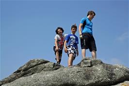 Lawrence, Will and Ash at Bonehill Rocks