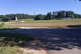 View to Deitingen industrial units from Mattenhof, Deitingen, 22.7 miles into the ride