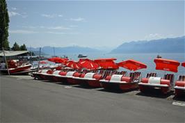 Bateaux boats for hire at Place du Port, Ouchy