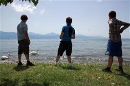 Lunch on the beach near Ouchy Quay