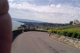 View back to Lausanne from Rte de la Petite Corniche, Lutry