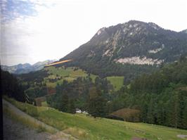 Great mountain views from our train journey from Montreaux to Château d'Oex