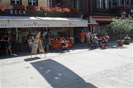 Refreshments at the Early Beck café in Gstaad