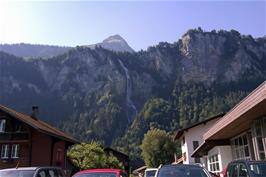 Oltschibach Falls, as seen from Route 9 at Unterbach