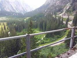 View back down the valley as we take the cycling path around the Haaggen  tunnel