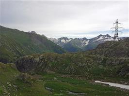 First glimpse down the other side from Grimsel Pass