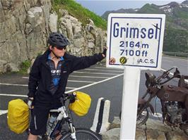 Ash by the sign on the Eastern side of Grimsel Pass