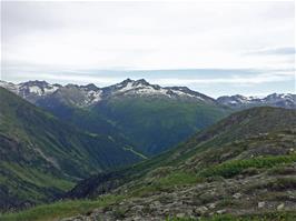 Our route down the valley from Gletsch towards Oberwald, seen from Grimsel Pass Overlook