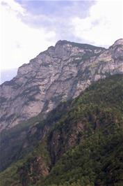 Mountain scenery on the approach to Erstfeld