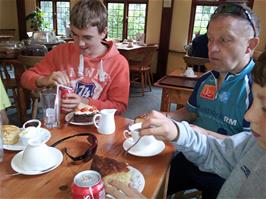 Sam, John and Will enjoying refreshments