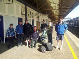 Ready to board the 10:32 train at Newton Abbot station