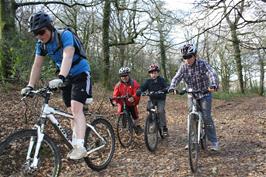Riding the track through Holne Woods to River Dart Country Park