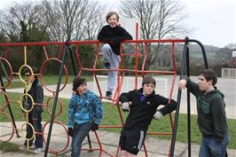 Will, Lawrence, George, Ash and Callum in Broadhempston Play Park