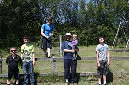 John, Will, Ash, Simon, Rowan and Lawrence in Holne Play Park