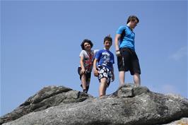 Lawrence, Will and Ash at Bonehill Rocks