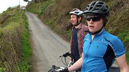 Starting the next big climb up Looe Hill from Seaton